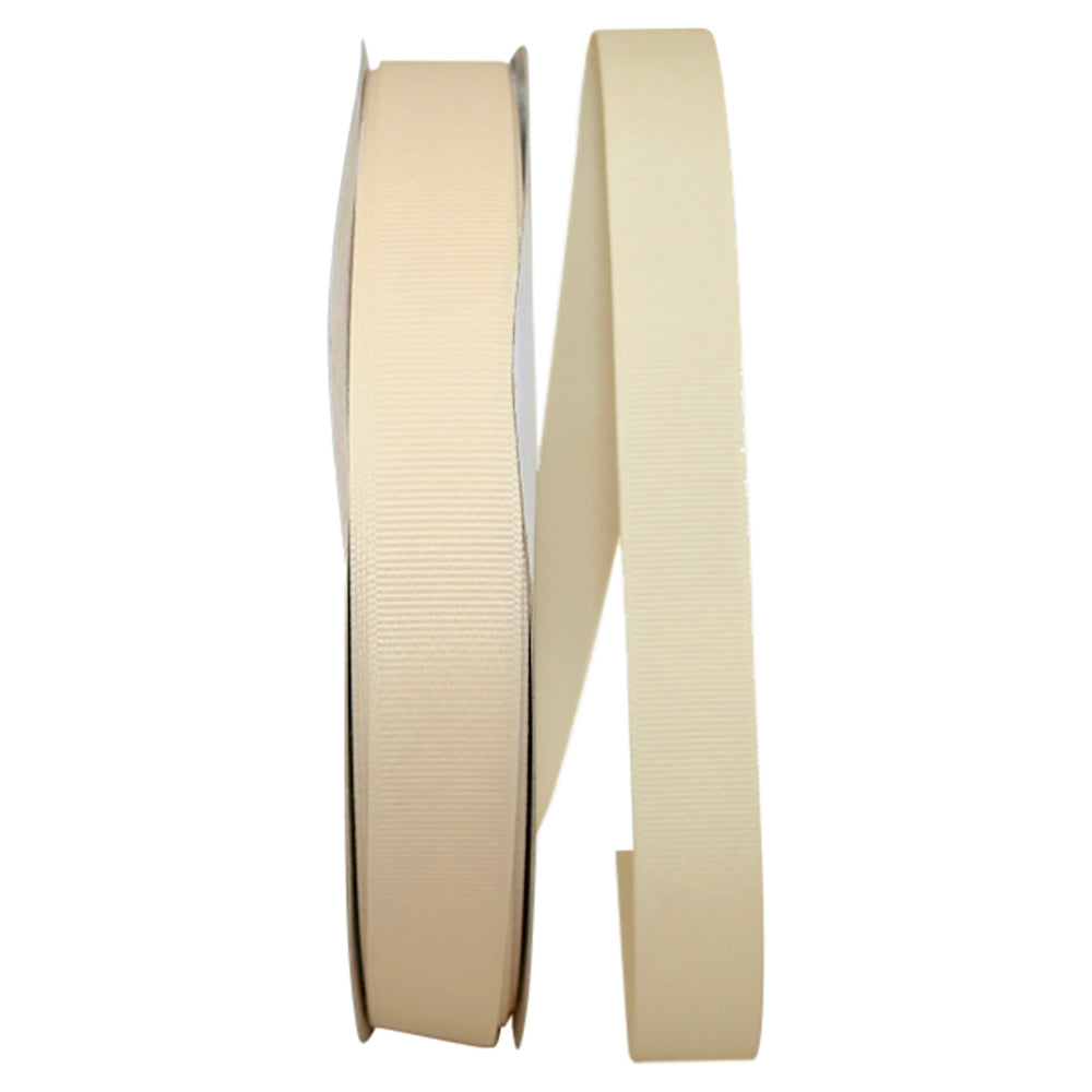 Cream 7 8 Inch Grosgrain Texture Ribbon for Wreaths & Bows