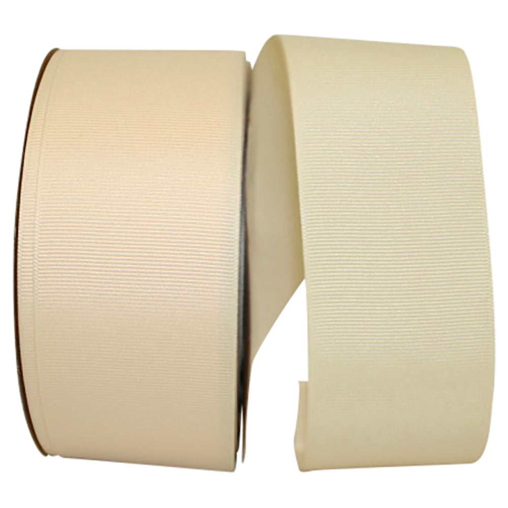 Cream 2-1 4 Inch Grosgrain Texture Ribbon for Wreaths & Bows