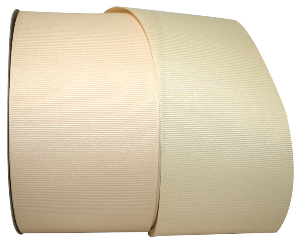 Cream 3 Inch Grosgrain Texture Ribbon for Wreaths & Bows