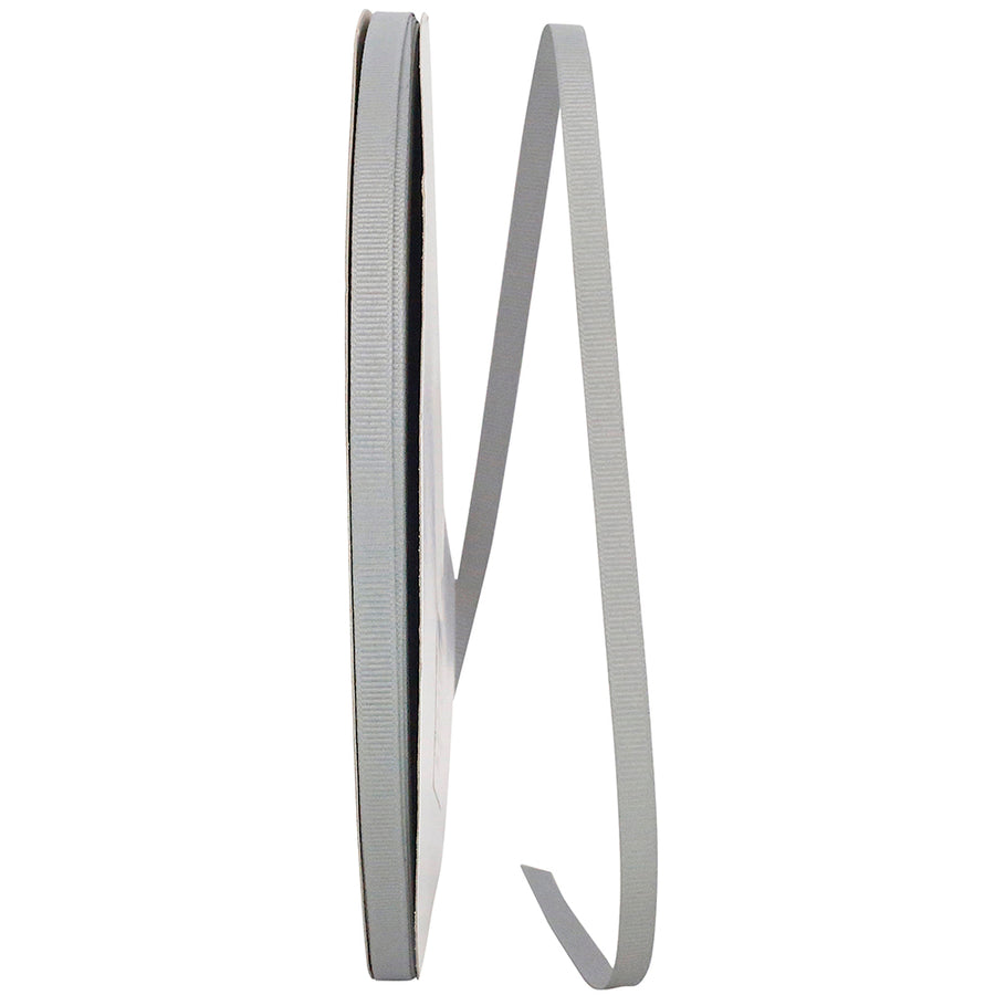 Pewter 1 4 Inch Grosgrain Texture Ribbon for Wreaths & Bows