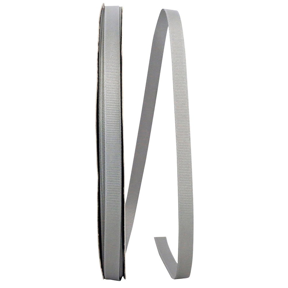 Pewter 3 8 Inch Grosgrain Texture Ribbon for Wreaths & Bows