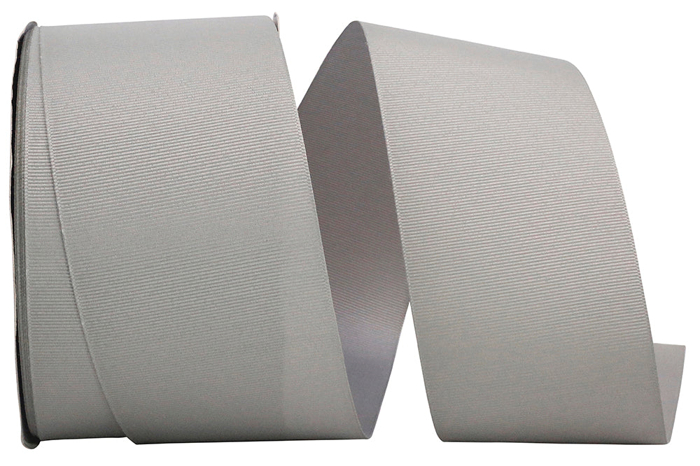 Pewter 3 Inch Grosgrain Texture Ribbon for Wreaths & Bows