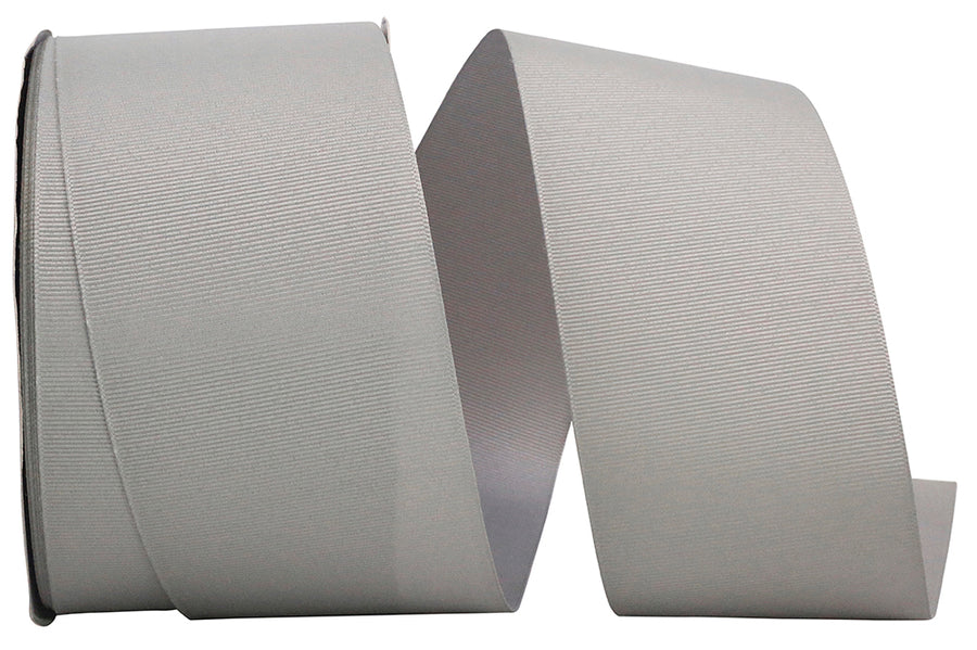 Pewter 3 Inch Grosgrain Texture Ribbon for Wreaths & Bows