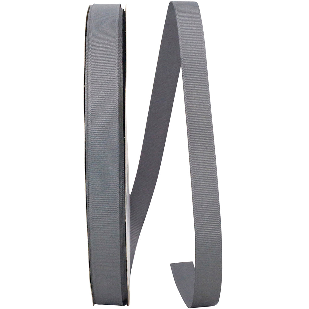 Grey 5 8 Inch Grosgrain Texture Ribbon for Wreaths & Bows