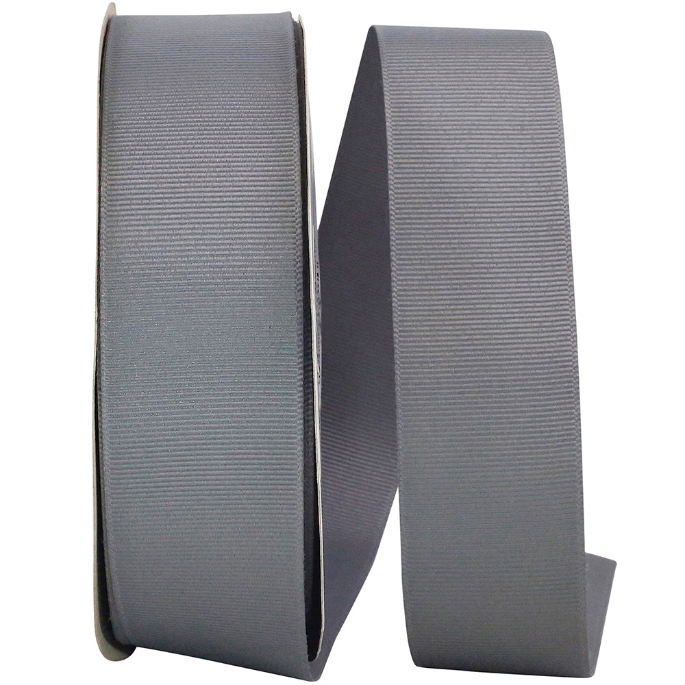 Grey 1-1 2 Inch Grosgrain Texture Ribbon for Wreaths & Bows