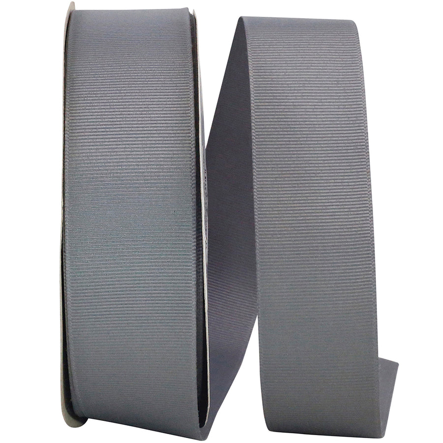 Grey 1-1 2 Inch Grosgrain Texture Ribbon for Wreaths & Bows