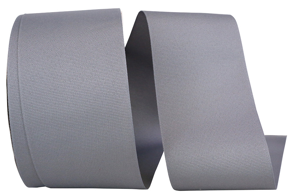Grey 3 Inch Grosgrain Texture Ribbon for Wreaths & Bows