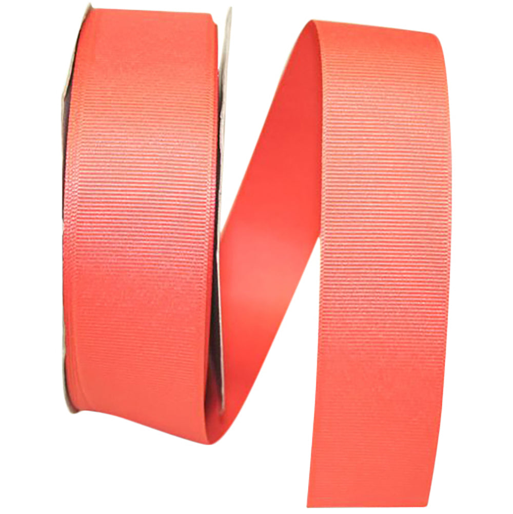 Coral 1-1 2 Inch Grosgrain Texture Ribbon for Wreaths & Bows