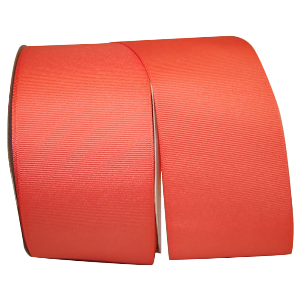 Coral 3 Inch Grosgrain Texture Ribbon for Wreaths & Bows
