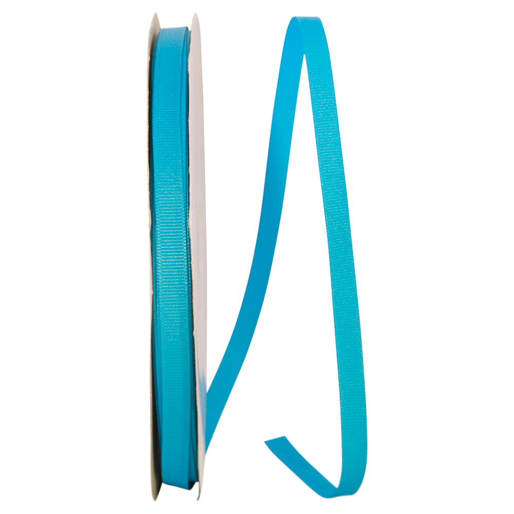 Turquoise Grosgrain Texture Ribbon 3/8 Inch for Wreaths