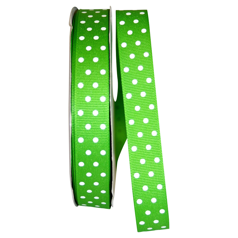 Apple 7 8 Inch Grosgrain Confetti Dots Ribbon for Wreaths & Bows