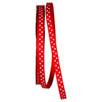 Red White 3 8 Inch Grosgrain Confetti Dots Ribbon for Wreaths & Bows