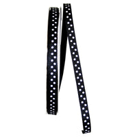 Black White 3 8 Inch Grosgrain Confetti Dots Ribbon for Wreaths & Bows