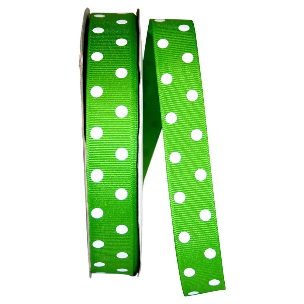 Apple 7 8 Inch Grosgrain Aspirin Dots Ribbon for Wreaths & Bows
