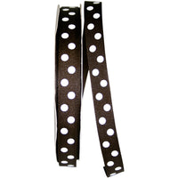 Brown 5 8 Inch Grosgrain Aspirin Dots Ribbon for Wreaths & Bows