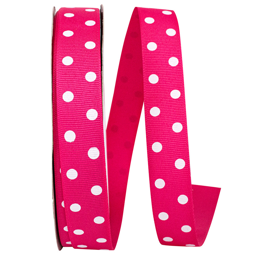 7 8 Inch Grosgrain Aspirin Dots Ribbon for Wreaths & Bows