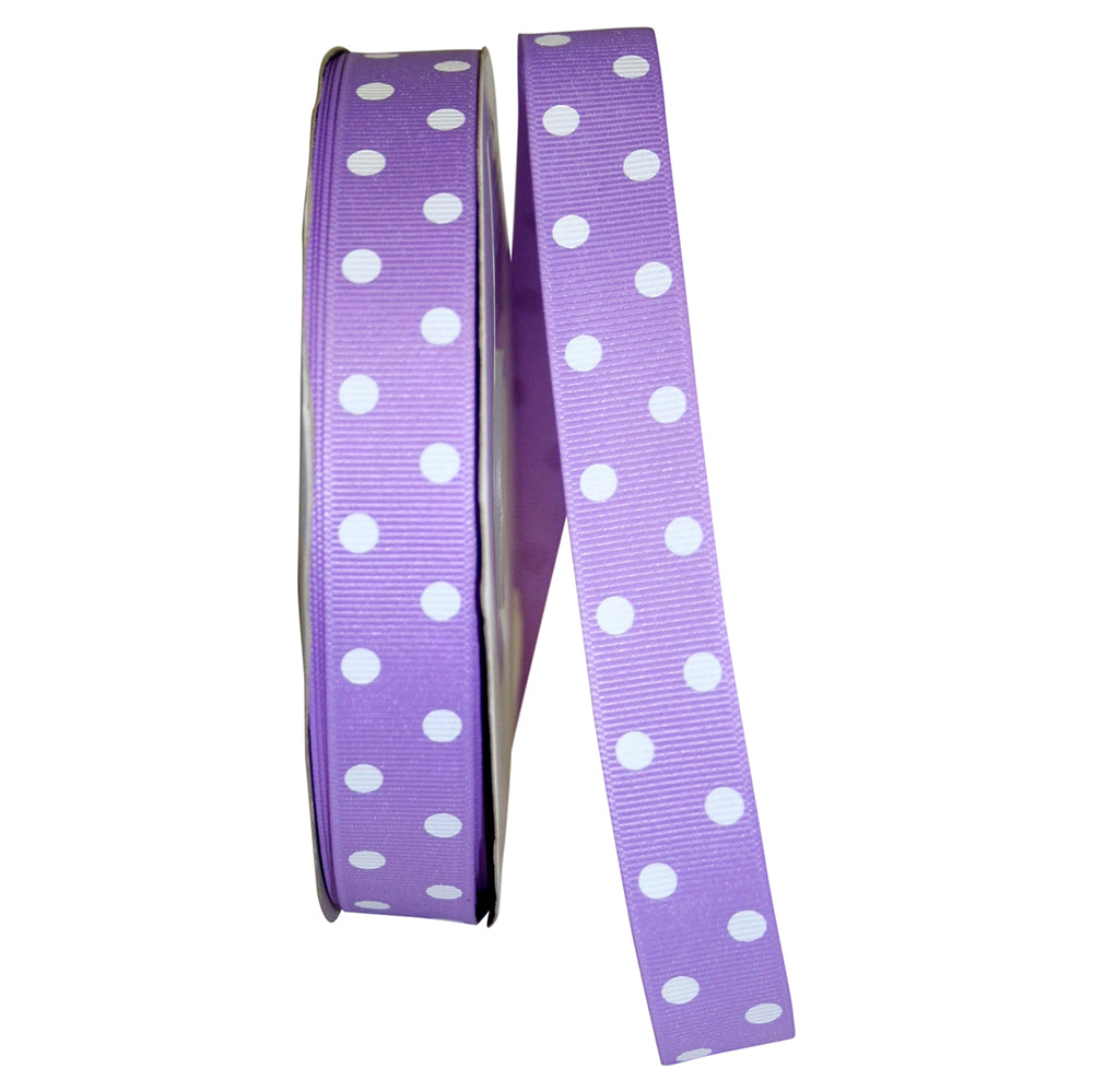 Light 7 8 Inch Grosgrain Aspirin Dots Ribbon for Wreaths & Bows