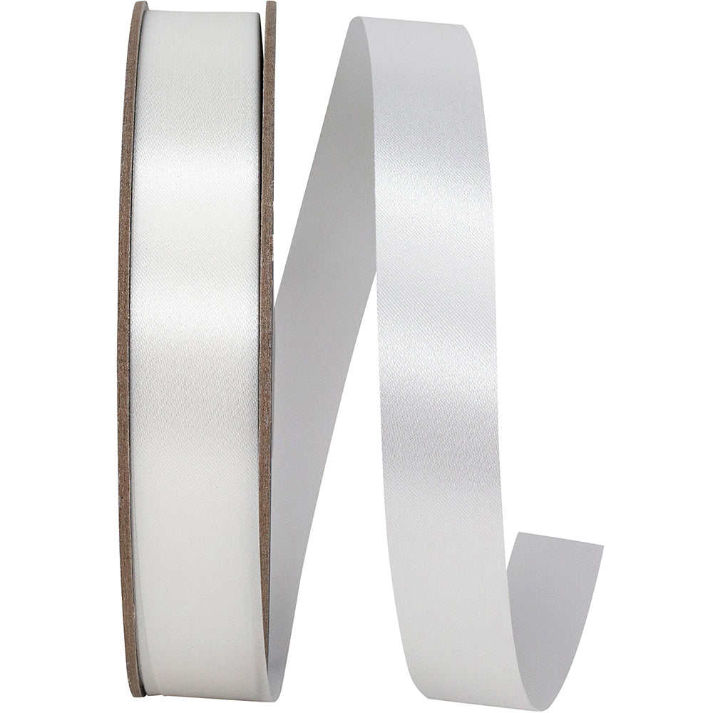 White 7 8 Inch Satin Cooler Ribbon for Wreaths & Bows
