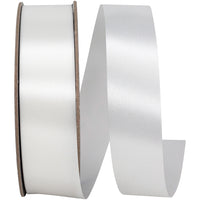White 1-3 8 Inch Satin Cooler Ribbon for Wreaths & Bows