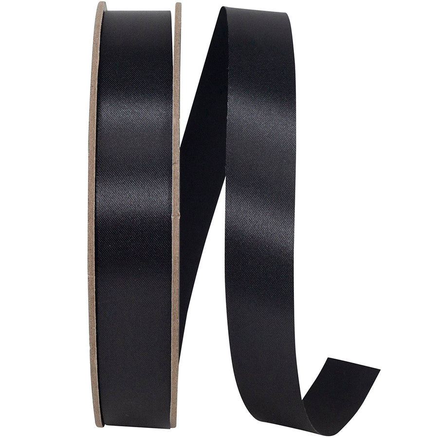 Black 7 8 Inch Satin Cooler Ribbon for Wreaths & Bows