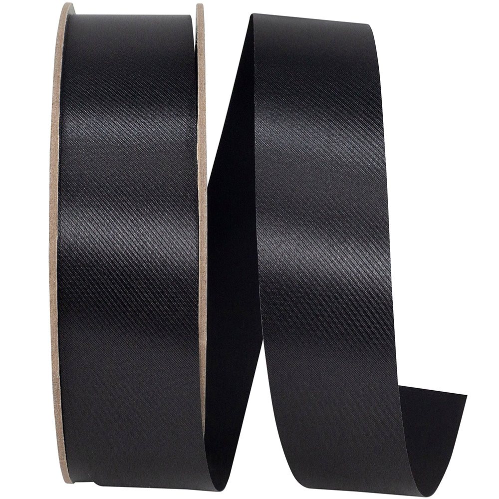 Black 1-3 8 Inch Satin Cooler Ribbon for Wreaths & Bows