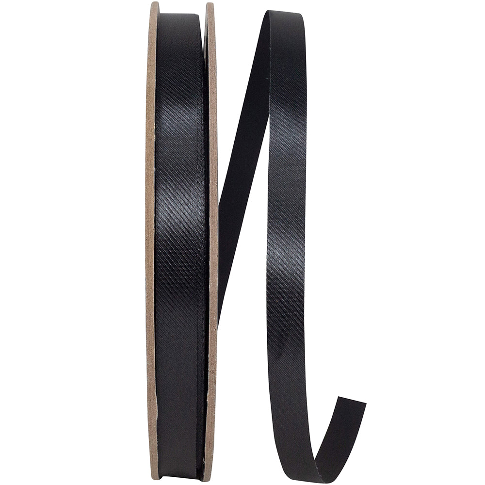 Black 3 8 Inch Satin Cooler Ribbon for Wreaths & Bows