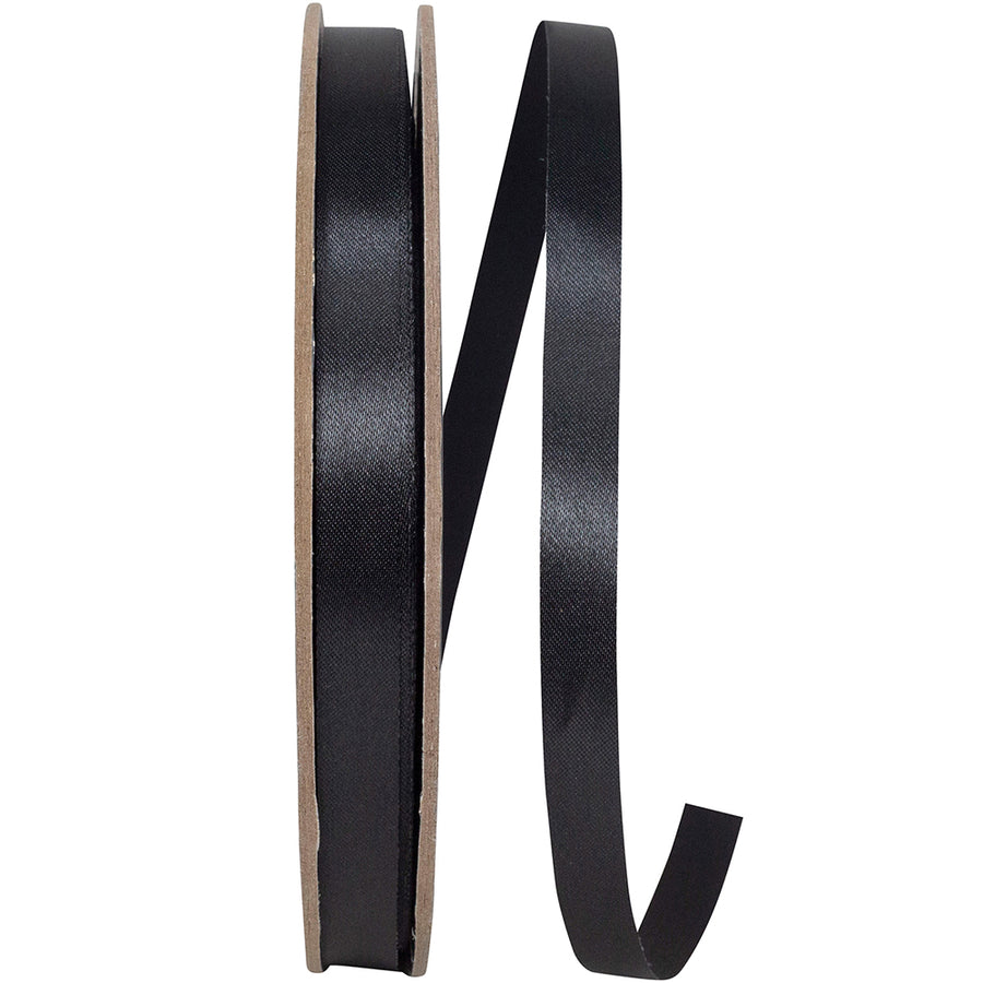 Black 3 8 Inch Satin Cooler Ribbon for Wreaths & Bows