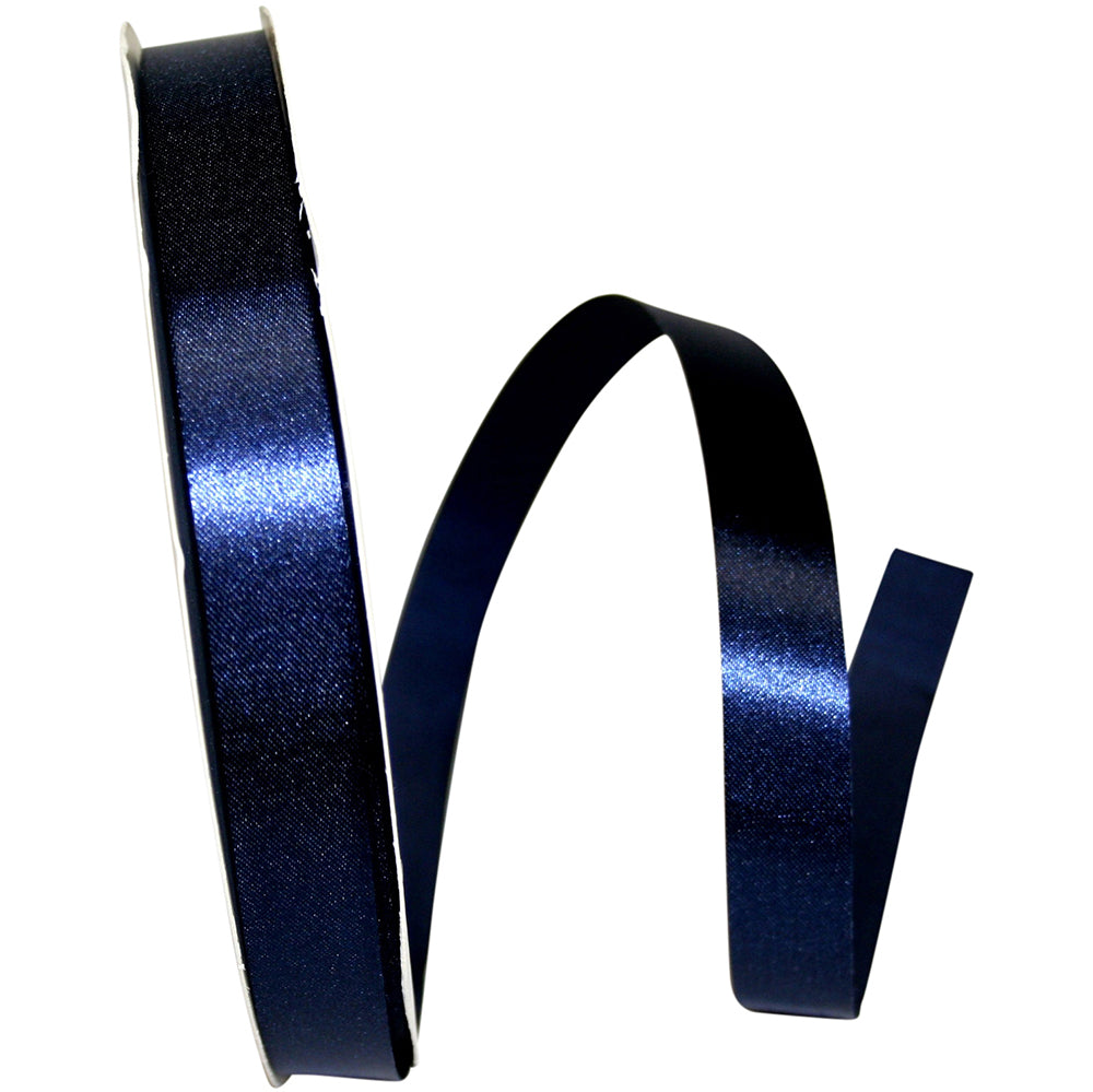 Navy 5 8 Inch Satin Cooler Ribbon for Wreaths & Bows