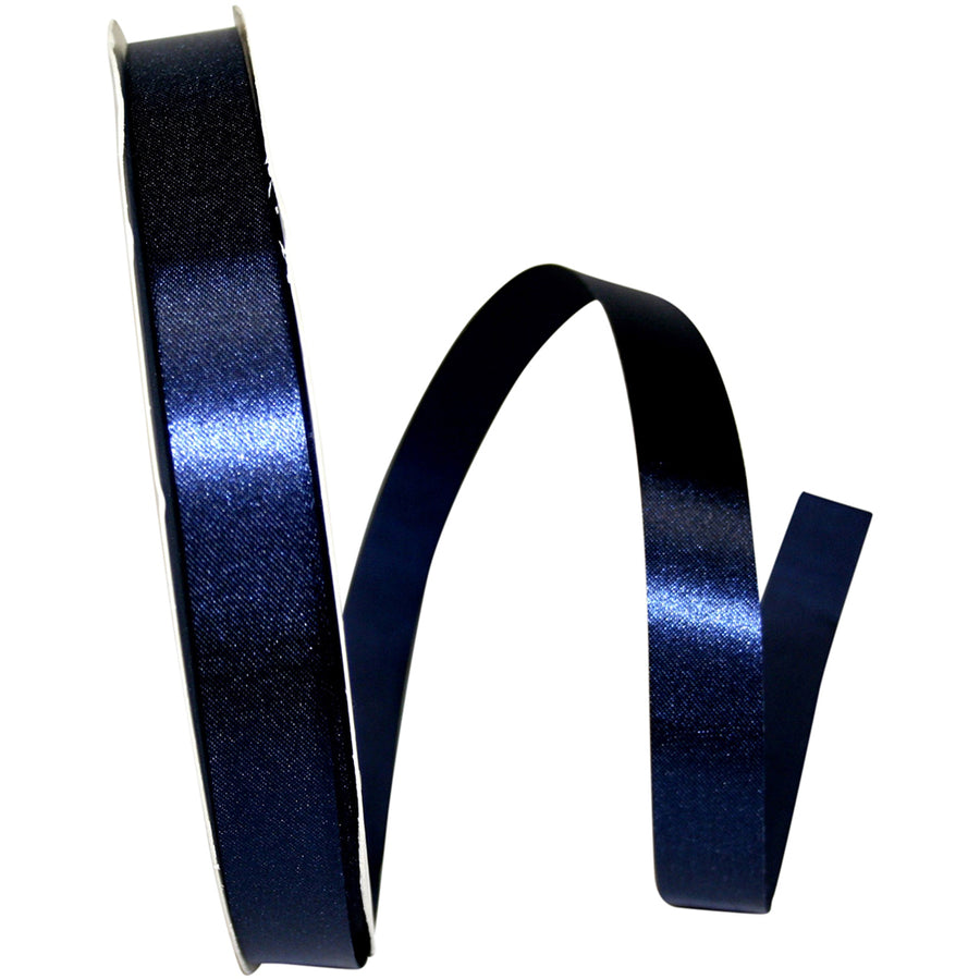 Navy 5 8 Inch Satin Cooler Ribbon for Wreaths & Bows