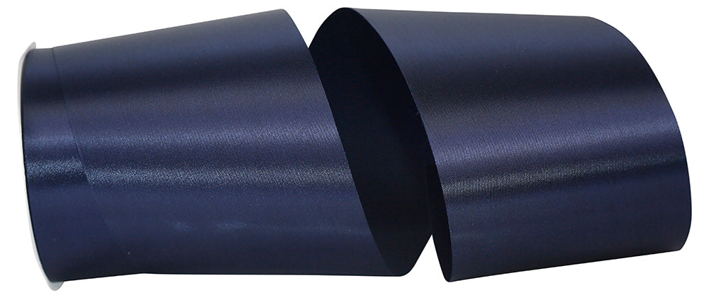 Navy 4 Inch Satin Cooler Ribbon for Wreaths & Bows