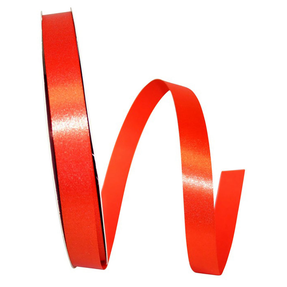 Orange 5 8 Inch Satin Cooler Ribbon for Wreaths & Bows