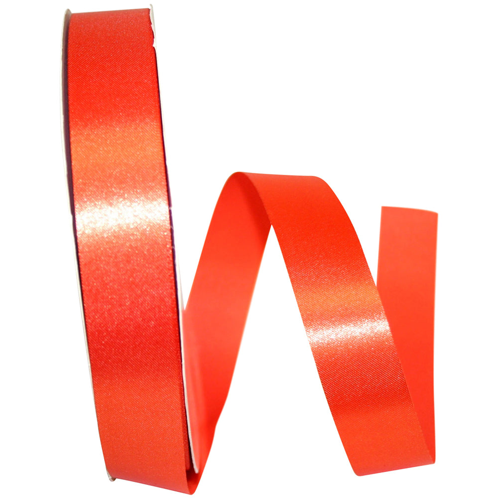 Orange 7 8 Inch Satin Cooler Ribbon for Wreaths & Bows