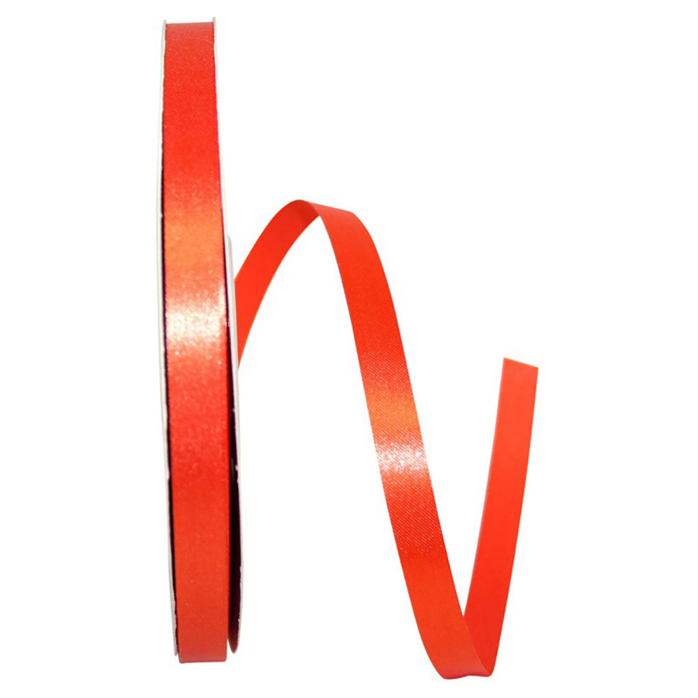 Orange 3 8 Inch Satin Cooler Ribbon for Wreaths & Bows
