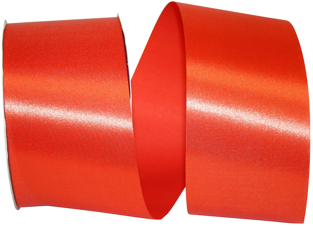 Orange 2-1 2 Inch Satin Cooler Ribbon for Wreaths & Bows