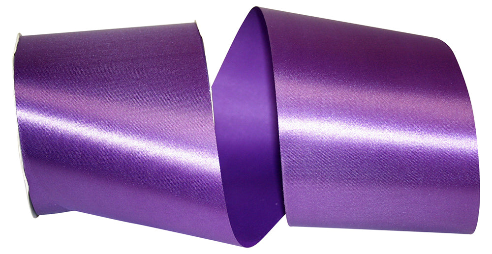 Purple 4 Inch Satin Cooler Ribbon for Wreaths & Bows