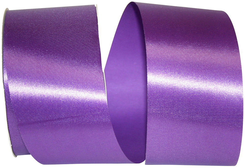 Purple 2-1 2 Inch Satin Cooler Ribbon for Wreaths & Bows