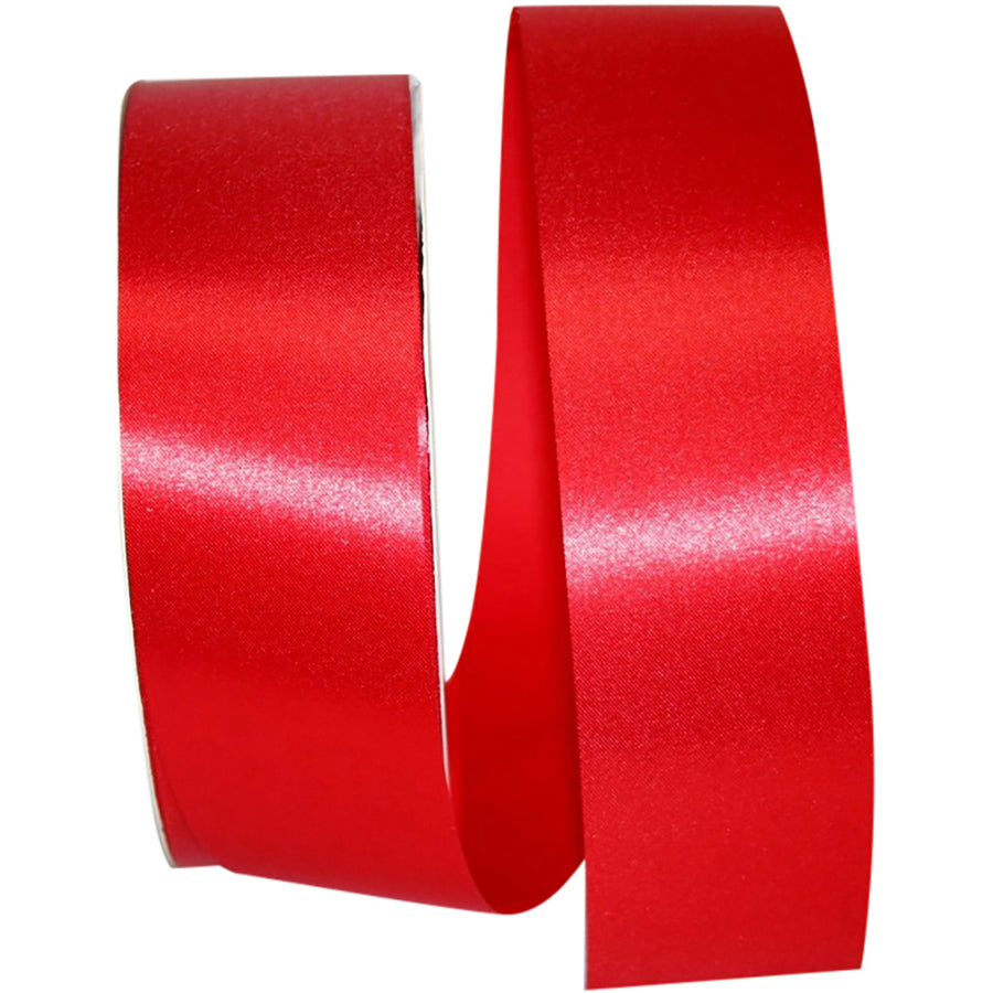 Red 1-7 8 Inch Satin Cooler Ribbon for Wreaths & Bows