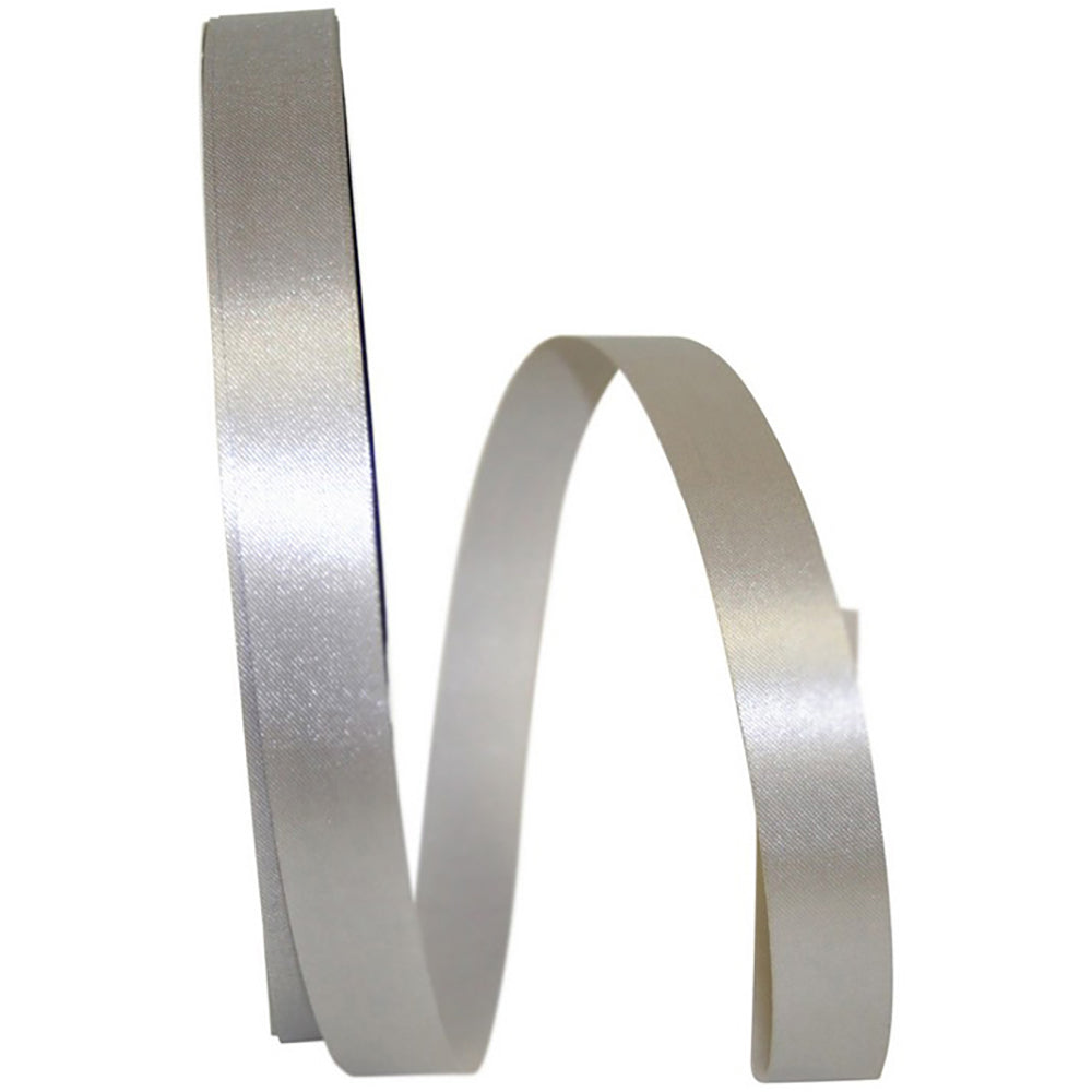 Silver 5 8 Inch Satin Cooler Ribbon for Wreaths & Bows