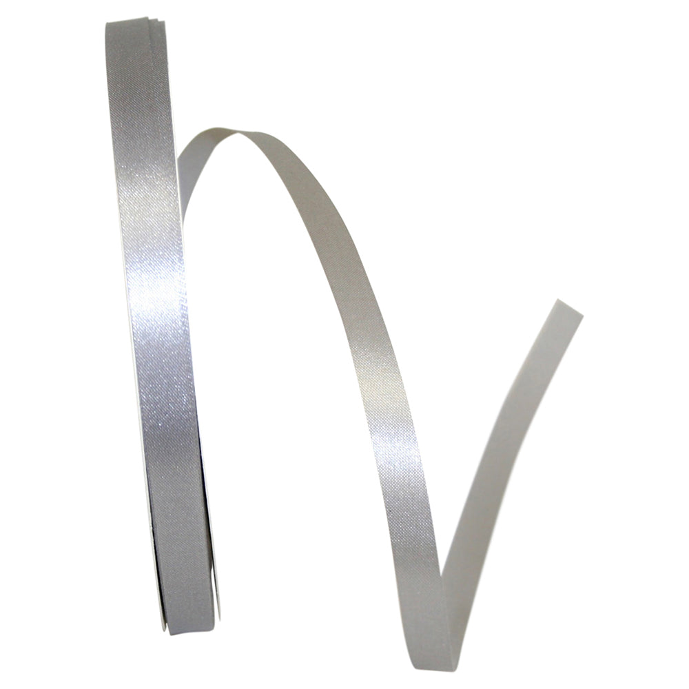 Silver 3 8 Inch Satin Cooler Ribbon for Wreaths & Bows