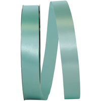Aqua Satin Cooler Ribbon 7/8 Inch for Wreaths and Bows