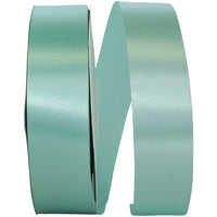 Aqua Satin Cooler Ribbon 1-3/8 Inch for Wreaths and Bows