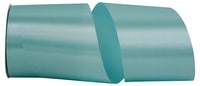 Aqua Satin Cooler Ribbon 4 Inch for Wreaths and Bows