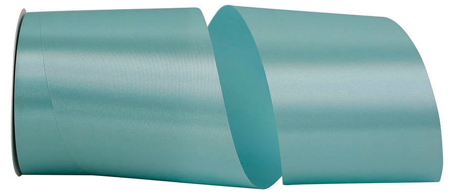 Aqua Satin Cooler Ribbon 4 Inch for Wreaths and Bows