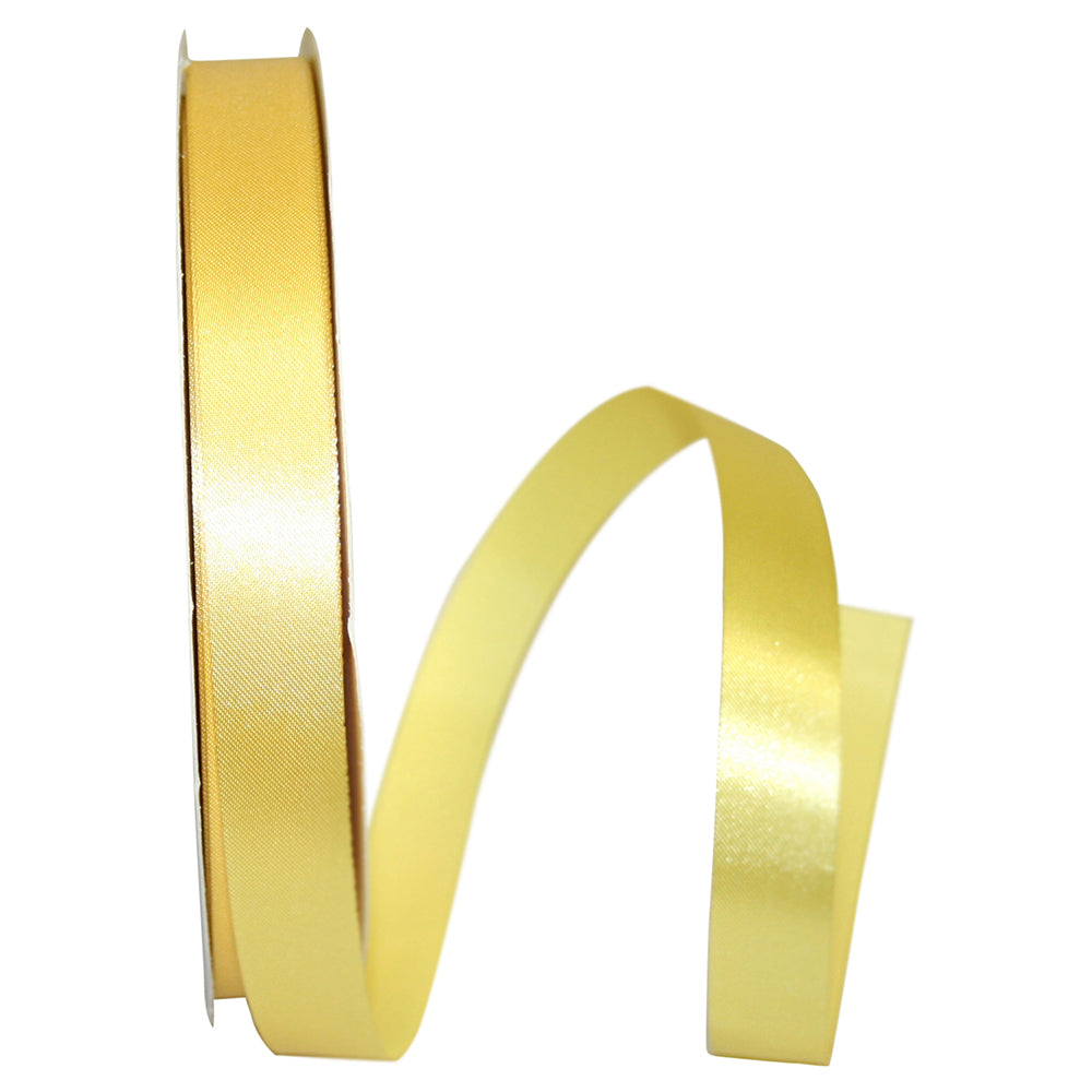 Yellow 5 8 Inch Satin Cooler Ribbon for Wreaths & Bows