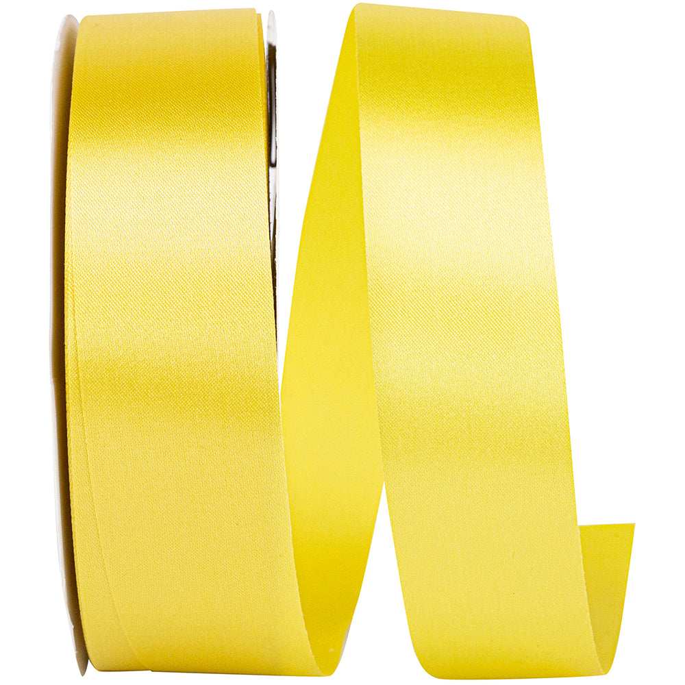 Yellow 1-3 8 Inch Satin Cooler Ribbon for Wreaths & Bows