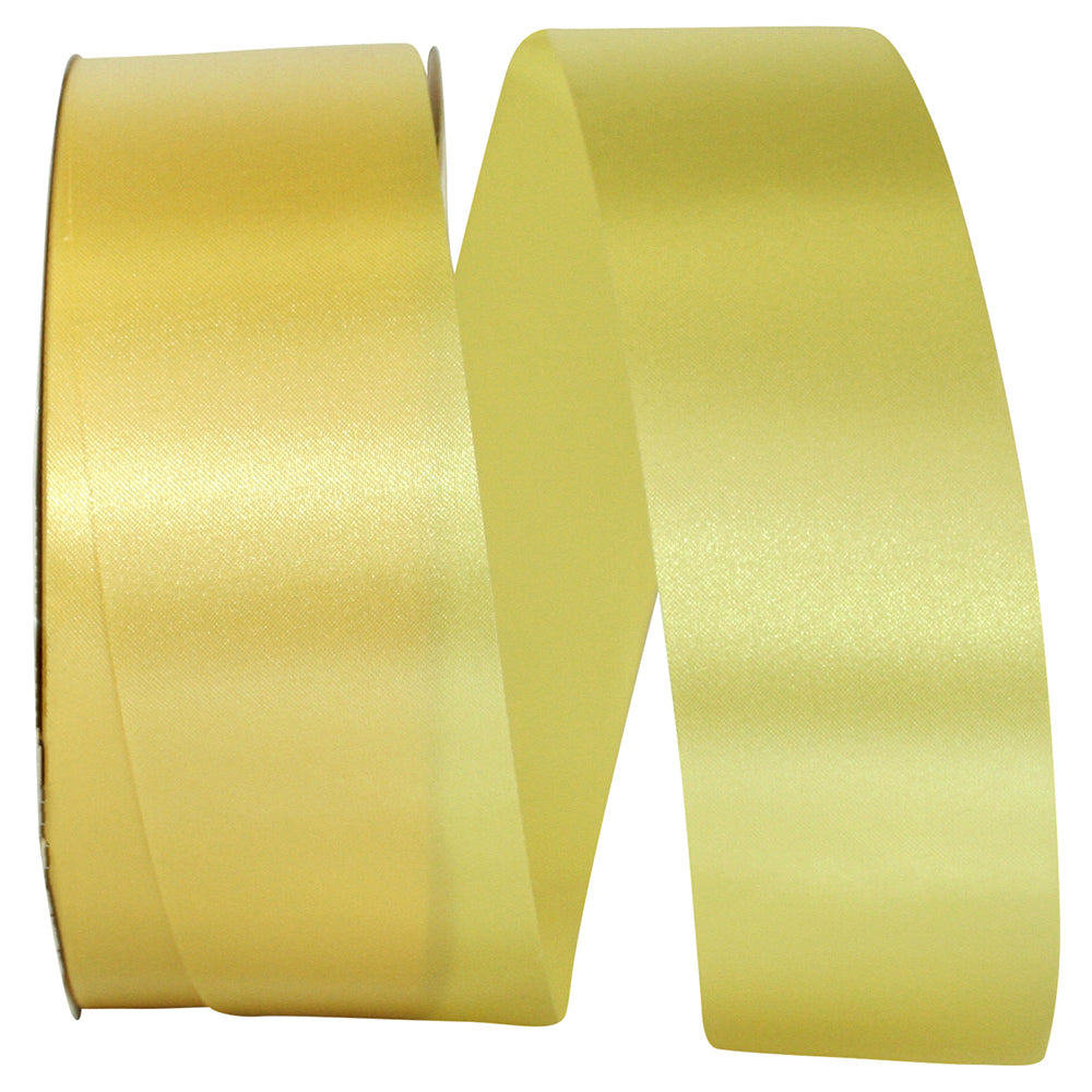 Yellow 1-7 8 Inch Satin Cooler Ribbon for Wreaths & Bows