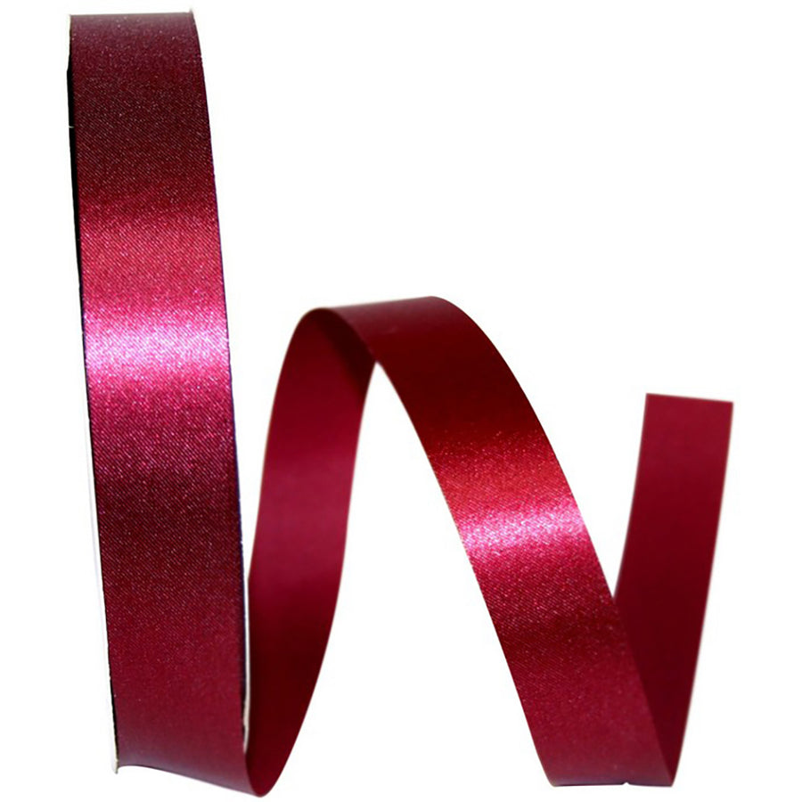 Burgundy Satin Cooler Ribbon 7/8 Inch for Wreaths and Bows