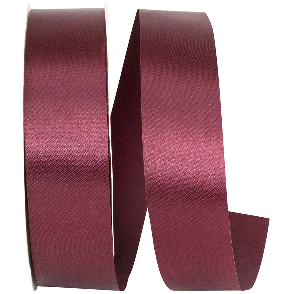 Burgundy Satin Cooler Ribbon 1-3/8 Inch for Wreaths