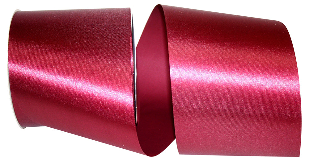 Burgundy Satin Cooler Ribbon 4 Inch for Wreaths and Bows