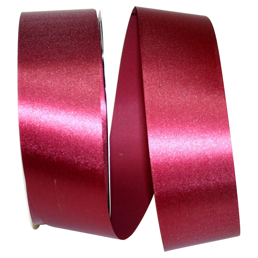 Burgundy Satin Cooler Ribbon 1-7/8 Inch for Wreaths